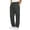 Dark Gray, variant on Men Straight Pants Sevevn Elastic Drawstring Waist Slant Side Pockets Solid Loose Fit Trousers For Daily Home Wear Walking And Casual Street Outfits
