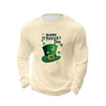 thumbnail image 3 of Men's St. Patrick's Day Waffle Shirts Long Sleeve Crewneck Pullover Slim Fit Muscle T-Shirt, 3 of 4