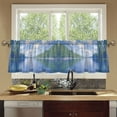 thumbnail image 4 of Yayeee Kitchen Curtains Tier Set of 2 Light Filtering 57"x24" Over Sink Window Panels, Blue Sky and River, 4 of 7
