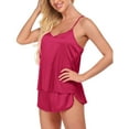 thumbnail image 5 of Underwear Pajama Sets for Women Satin Pajamas Cami Shorts Set Nightwear Pajamas Set, 5 of 6
