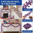thumbnail image 3 of Tumao 33FT 5Pcs 4th of July Garland Red White and Blue Patrioic Star Metallic Tinsel Garland for Independence Day Memorial Day and Veterans Day Decorations, 3 of 9