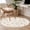 Yellow, variant on Gray Leaf Round Area Rug 5 FT, Non Slip Bedroom Rugs, Modern Botanical Foliage Plant Country Pastoral Washable Soft Circular Carpet Non-Shedding Floor Mat for Kitchen Dining Room Foyer Balcony Dorm