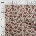 thumbnail image 2 of oneOone Georgette Viscose Maroon Fabric Floral Retro Sewing Material Print Fabric By The Yard 42 Inch Wide, 2 of 5