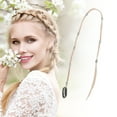thumbnail image 4 of Unique Bargains 1 Pc Braided Hair Chain Eight Beads Braid Hair Accessories for Women Khaki, 4 of 5