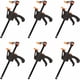 thumbnail image 1 of Juego de 6 abrazaderas en forma de F, abrazadera con ajuste rápido y fácil, herramientas manuales para carpintería, puerta de madera (4 pulgadas), 1 of 5