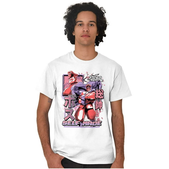 Street Fighter M Bison Self Made Men's Graphic T Shirt Tees Brisco Brands S