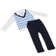 thumbnail image 3 of Traje De Manga Larga Para Niños, Conjuntos De Ropa Para Niños Algodón Transpirable Resistente Al Encogimiento Para Fiesta Para Uso Diario Para Vacaciones Para La Escuela ANGGREK AF2018, 3 of 8