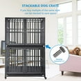 SMONTER Stackable Dog Crates with DividerHeavy Duty Dog Kennels and