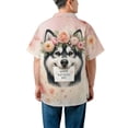 thumbnail image 5 of Happy Mother's Day Siberian Husky with Flower Crown and Greeting Card Hawaiian Shirt Breathable Summer Unisex Merch Husky Dog Lover Gifts - 13004, 5 of 6