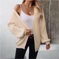 thumbnail image 5 of Deal of the Week Ofreoo Women's Fashion Loose Solid Colors Sweater Long Sleeve Cardigan Sweater Coat Fall Outfits for Women 2024, 5 of 5