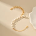 thumbnail image 2 of Women's Shell Pearls Material Stitching O-shaped Chain Pearl Bracelet, 2 of 2
