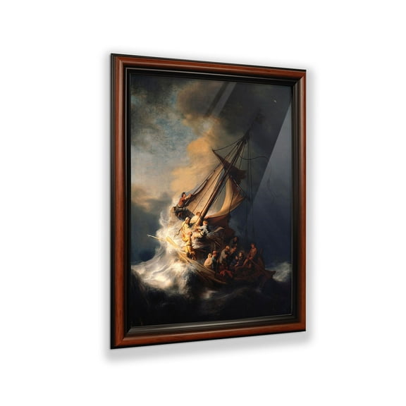 Storm on Sea of Galilee by Rembrandt, World Famous Wall Art Collection, Beautiful Living Room or Bedroom Decor, 11x14, 2464W