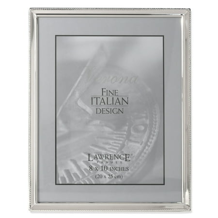 Polished Silver Plate 8x10 Picture Frame - Bead Border (Best Way To Polish Silver Plate)