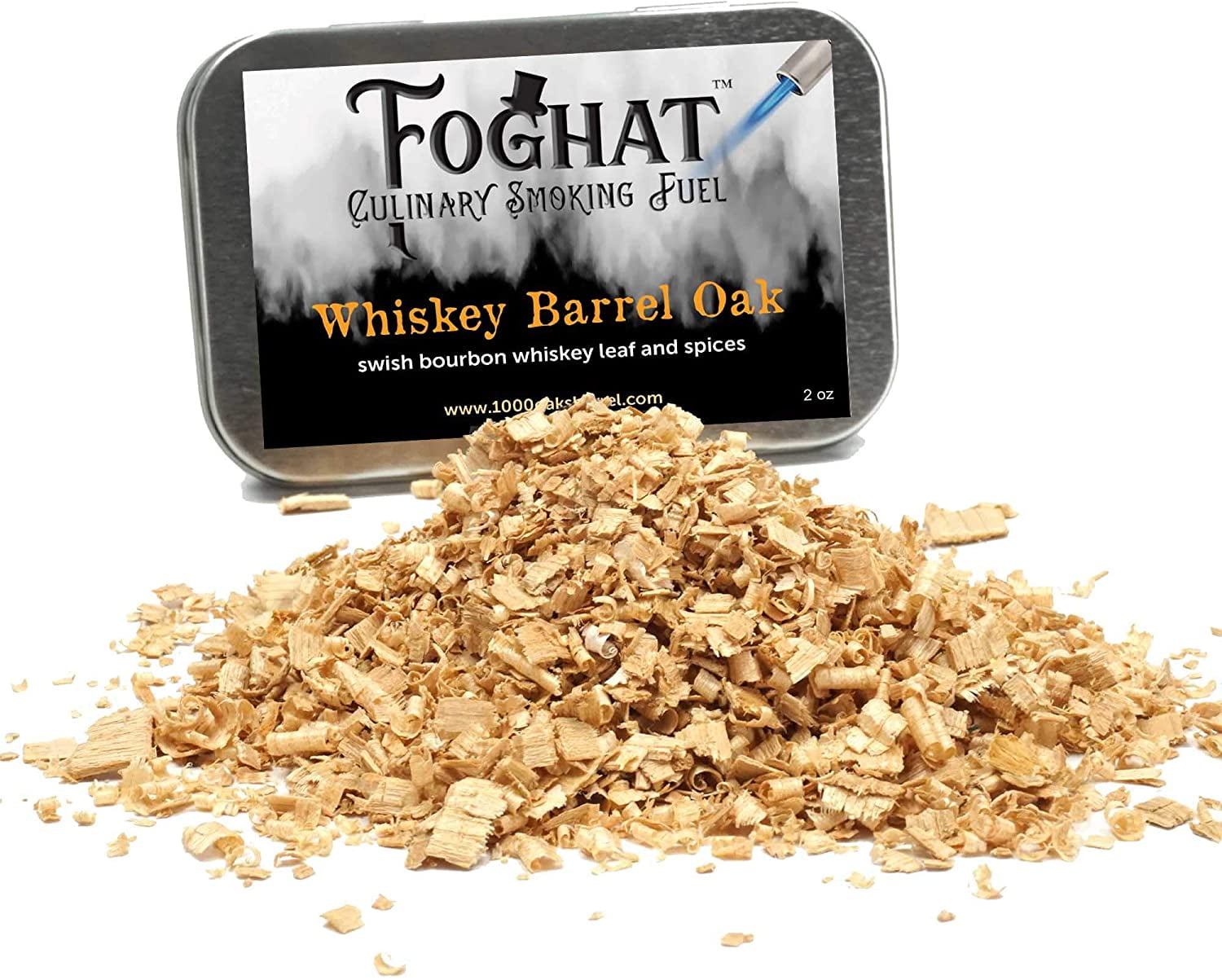 FogHat Whiskey Barrel Oak Wood Chips for Cocktail Smoker Kit Drink Smoker