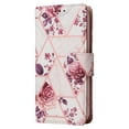 thumbnail image 4 of SaniMore for iPhone 14 6.1" 2022 Case, PU Leather Luxury Marble Flip Cover with Detachable Wrist Strap Card Slot Kickstand Shockproof Magnetic Buckle Protective Shell For iPhone 14, Rosegold, 4 of 8