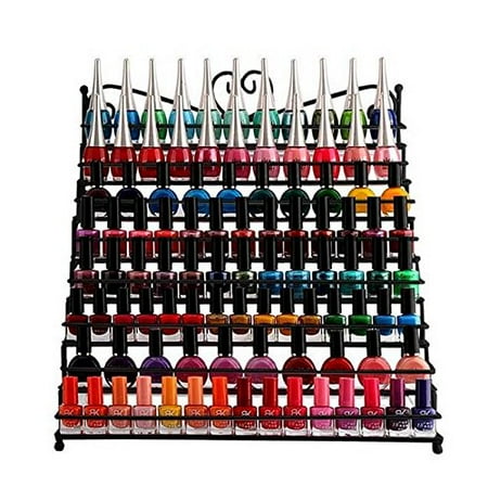 New Arrivals 8 Layers Durable Metal Wire Nail Polish Display Organizer Wall Rack Up To 180 Bottles Nail Art Manicure Show Tool