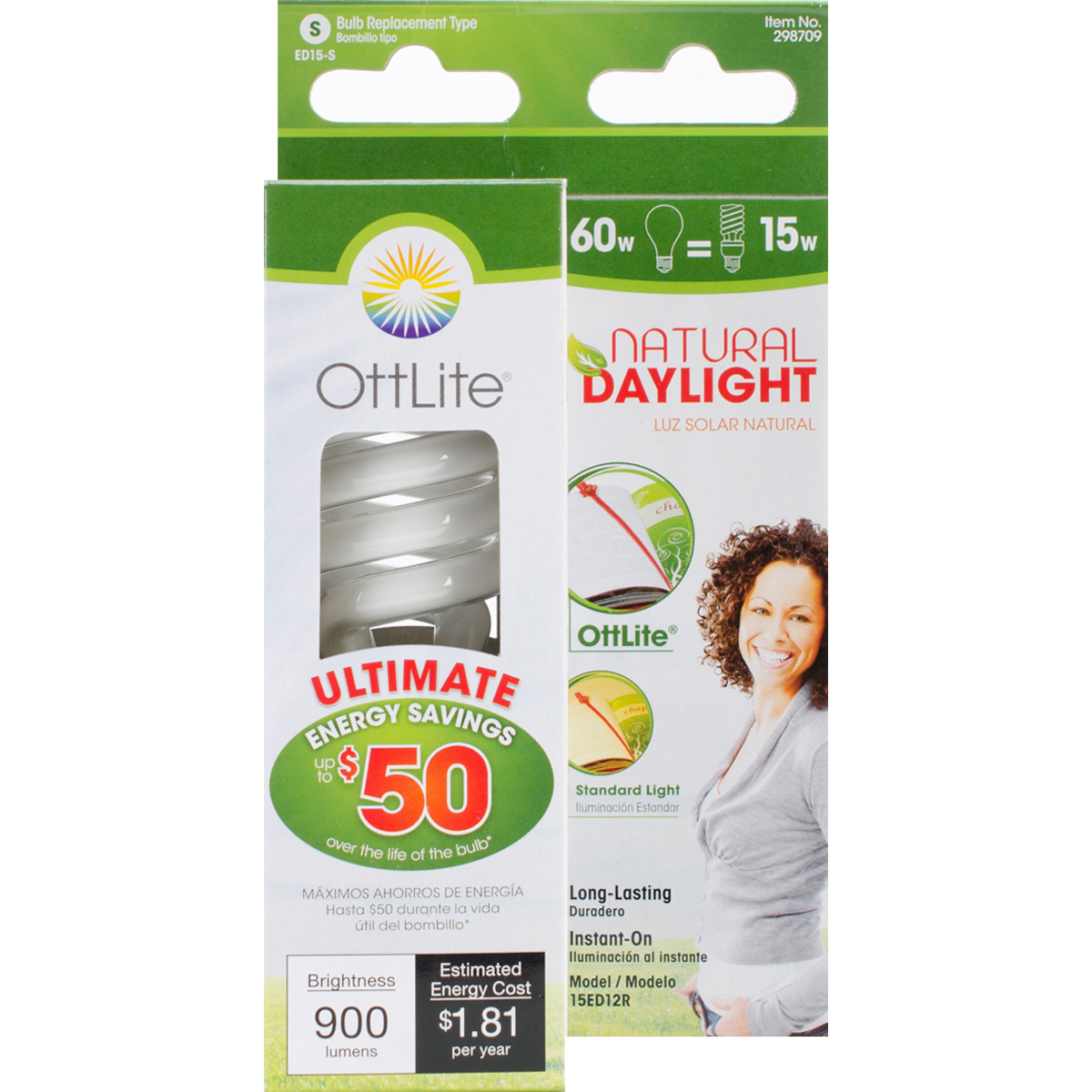 Buy OttLite 00347 15ED420 15W EDISON BASE SELF BALLAST SWIRL CFL