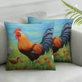 thumbnail image 2 of Nawypu  Throw Pillow Covers Rural Rooster Chicken Chick Foraging Farmhouse Painting Home Decor Long Pillowcases Soft Pillow Case for Sofa Bedroom 2pc, 2 of 6