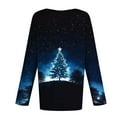 thumbnail image 6 of SELONE Christmas Shirts for Women Holiday Long Sleeve Xmas Pullover Tops Snowflake Tees Blouses Christmas Themed Clothing Christmas Outfits Ideas Holiday Attire Party Collection Green M, 6 of 6