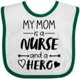 thumbnail image 3 of Inktastic My Mom is a Nurse and a Hero Boys or Girls Baby Bib, 3 of 4