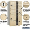 thumbnail image 2 of Salsbury Industries 16 Door Front Load 4C Horizontal Mail Center with 2 Parcel Lockers, 2 of 5