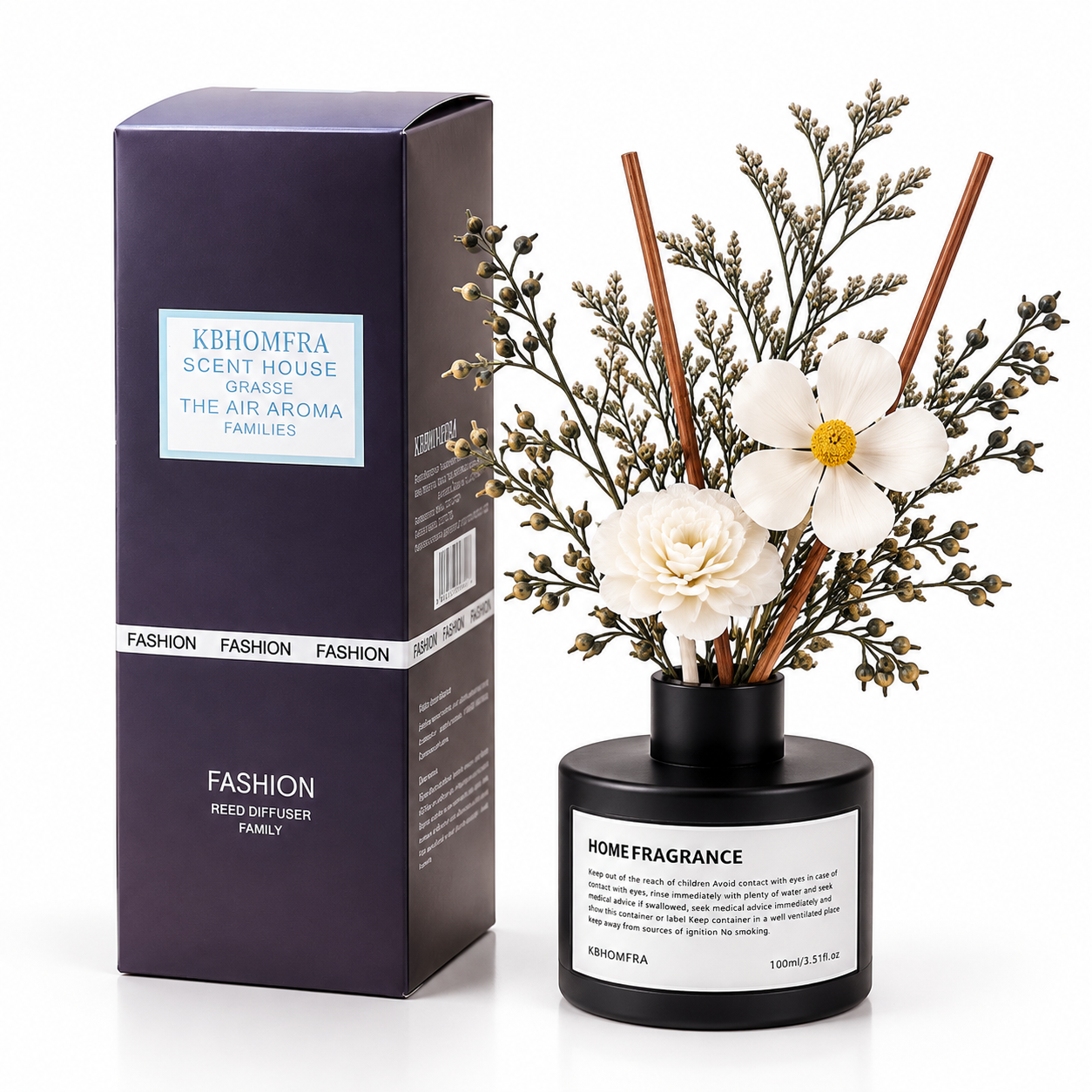 Kbhomfra Jasmine Tea Reed Diffuser, 3.38 fl oz photo 1