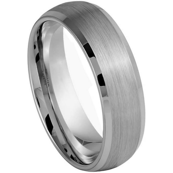 Ring for Men and Women Domed Brushed Center Low Beveled Edge – 6mm Wedding Band Ring Ideal Rings for Couples