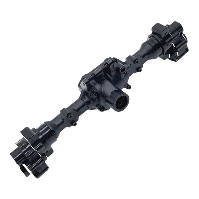 Cubierta del eje del eje RC, fácil de instalar, reemplaza los accesorios del coche RC, carcasa del eje para 1/10 RC Crawler R1001 R1002, modificación Eje trasero negro