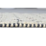 Hand-Hooked Black Wool Rug 2' X 3' Modern Moroccan Modern Small Carpet ...