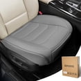 thumbnail image 1 of Funda de asiento de coche BOPUOVRE de lujo, piel sintética, gris, ajuste universal, 1 of 6