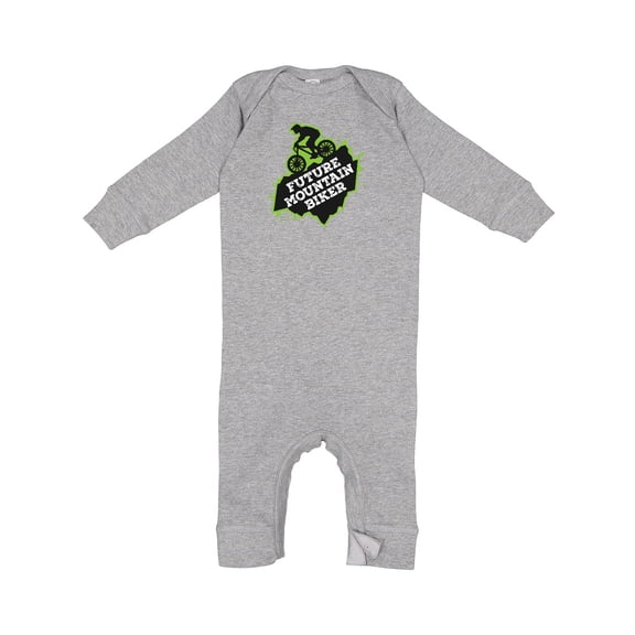 Inktastic Mountain Biking Future Mountain Biker Baby Romper Coveralls