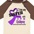 thumbnail image 4 of Inktastic I Love My Sister with Epilepsy Hope, Support, Cure Boys or Girls Long Sleeve Baby Bodysuit, 4 of 5