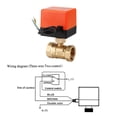 thumbnail image 3 of DN15/DN20/DN25 AC Brass Electric Motorized Thread Ball Valve 2-Way 3-Wire DC 12V Solenoid Water Valve With Actuator ,Stable Performance, 3 of 6