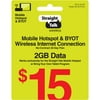 Straight Talk $15 Mobile Hotspot & BYOT Wireless Internet Connection 2GB Data 30-Day Prepaid Plan e-PIN Top Up (Email Delivery)
