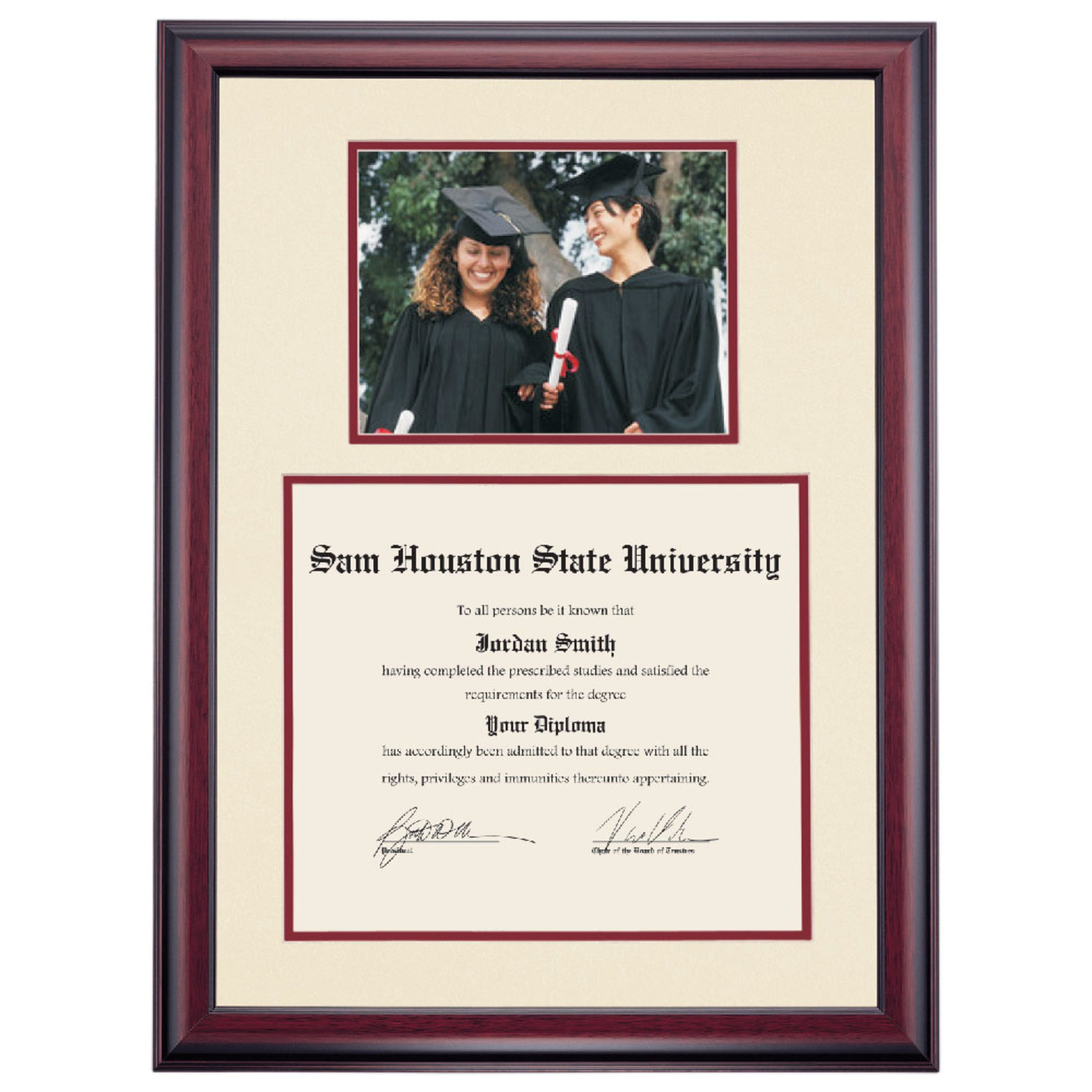 OCM Diploma and Photo Frame for Sam Houston State University, Ivory