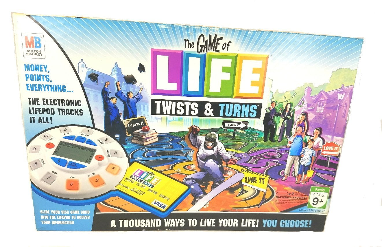 The Game of Life Twists and Turns Board Game Complete 