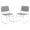 Gray, variant on National Public Seating 8600 Padded Signature Stack Chairs, Black/Chrome, Set Of 2 Chairs