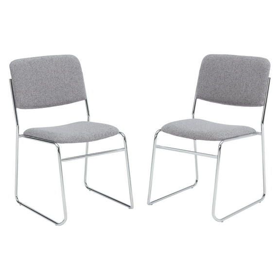 (2 Pack) NPS® 8600 Series Fabric Padded Signature Stack Chair, Classic Gray