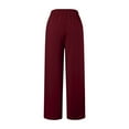 thumbnail image 5 of MIUOWANP High Waisted Fleece Sweatpants Ladies Fashionable Solid Color Casual Comfortable Pocket High Waisted Sports Pants And Sweatpants Wine XXL, 5 of 5
