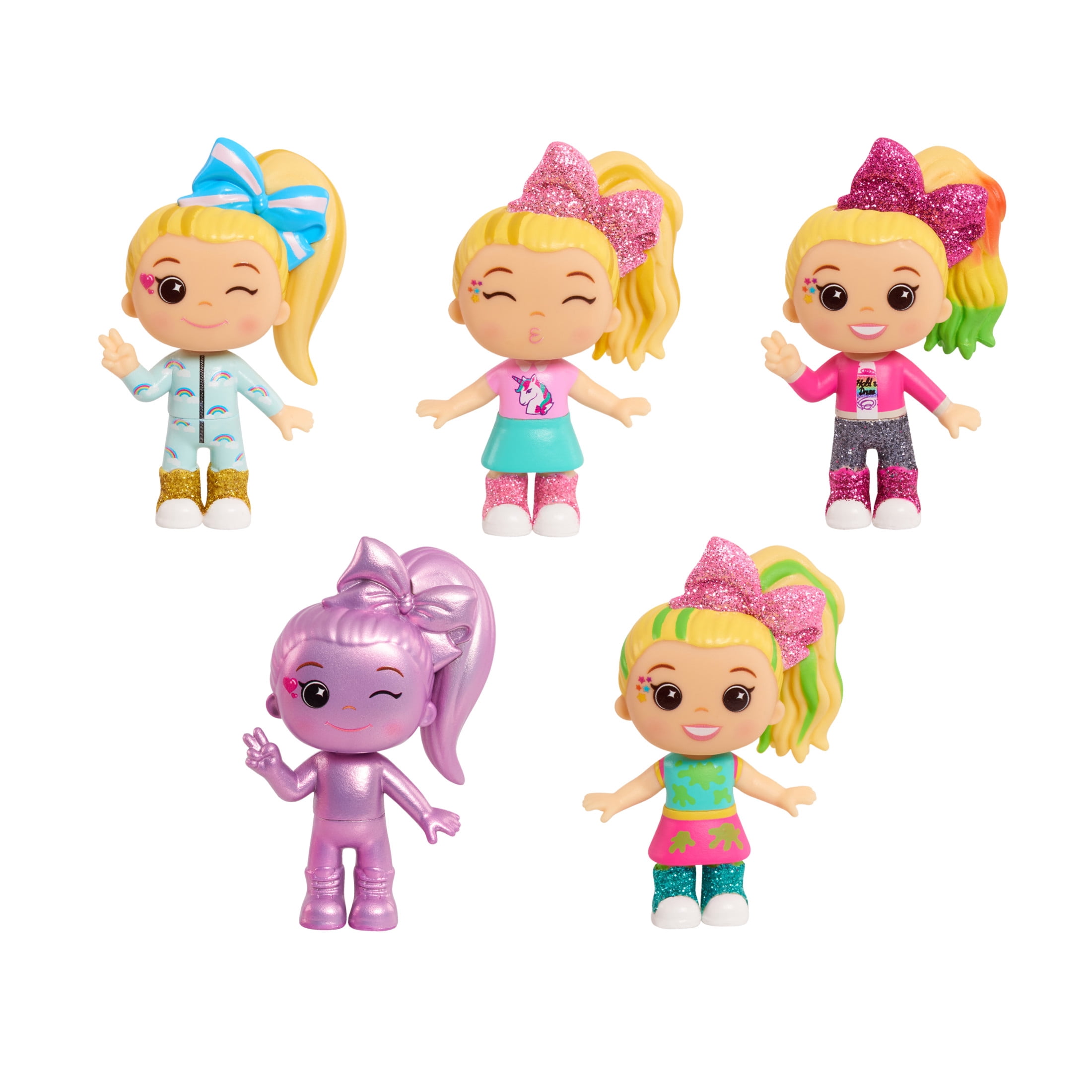 JoJo Siwa 3-Inch Tall 5 Piece Collectible Figures, Kids Toys for Ages 3 up