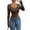 Brown, variant on Women'S Sweetheart Neck Fitted T Shirts Long Bell Sleeve Ribbed Knit Tops Brown XL