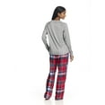 thumbnail image 5 of U.S. Polo Assn. Women's Holiday Giftable Long Sleeve Top and Plush Pant Pajama Sleep Set, 2-Piece, Sizes S-3X, 5 of 9
