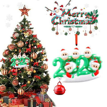 

KEUSN Christmas Pendant Mask Santa Claus Christmas Wall Hanging Bell Decoration Home Decor