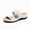 Shoes # White, variant on Slide Sandals for Women Open Toe Double Band Slip On Flats 3D Floral Applique Hollow Out Pattern Casual Summer Vacation Everyday Stylish Dressy Mules