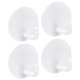 thumbnail image 1 of Auto Adhesivos Ganchos, 4 Paquete 304 Inoxidable Acero Pegajosos Ganchos Pared Percha para Hogar Colgar Ropa Toallas Cocina Herramientas, Blanco, 1 of 5