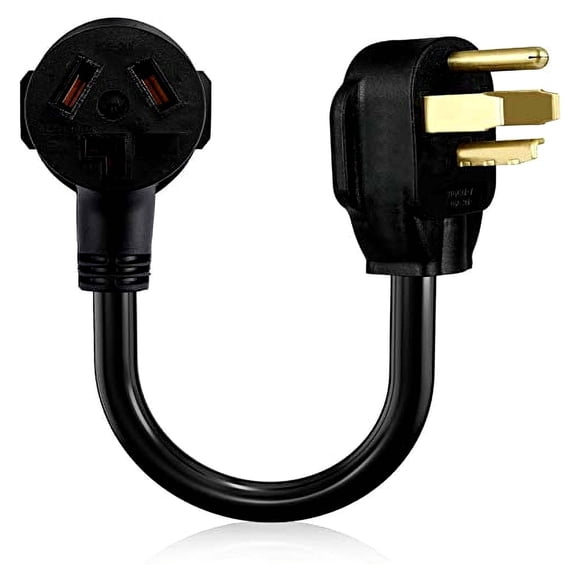 4-Prong to 3-Prong Dryer Plug Adapter - NEMA 14-30P to 10-30R, 30A 125/250V, 1.5FT, UL Compliant