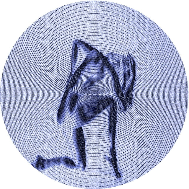 Ahgly Company Tapis Rond Lavable en Machine Intérieur Transitionnel Bleu Céleste, 4 Pieds Rond