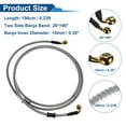 thumbnail image 4 of 190cm Motorcycle Brake Clutch Oil Hose Line Nylon Stainless Steel Wire Braid PU Motorcycle Hydraulic Brake Line for Motorcycles Dirt Bikes Silver Tone, 4 of 6