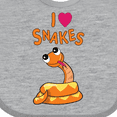 thumbnail image 4 of Inktastic I Love Snakes Boys or Girls Baby Bib, 4 of 4