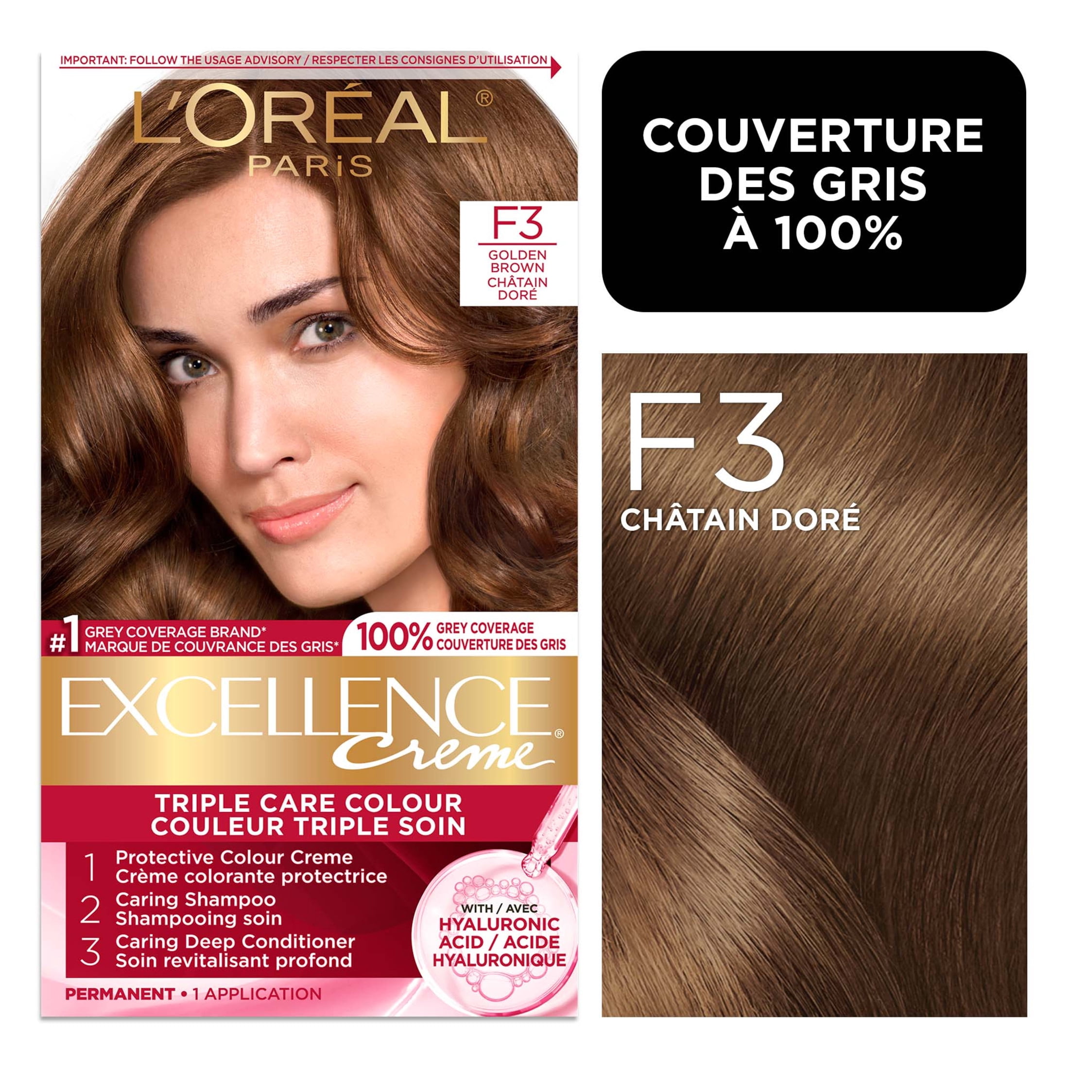 L'Oréal Paris Excellence Crème Hair Dye, Permanent Hair Color with